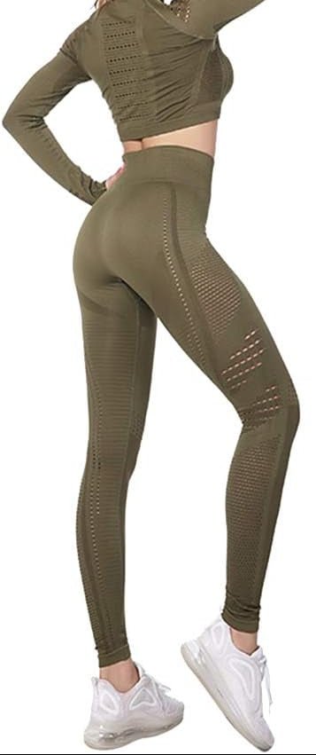 Dames yoga set 2-delig met crop top en legging - happygetfit.com