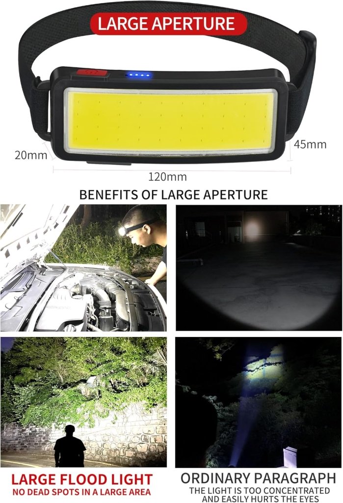 Load image into Gallery viewer, DARKBEAM Led-hoofdlamp, USB-zaklamp, oplaadbaar, COB-projector, licht, waterdicht, onderhoud en constructie van de auto, werklicht voor helm, fietsen, vissen in de open lucht, 2 verpakkingen - happygetfit.com
