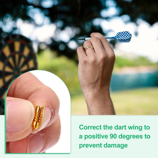 Dart flight protectors 12 stuks van aluminium goud – 90 graden flight savers – dart accessoires - happygetfit.com