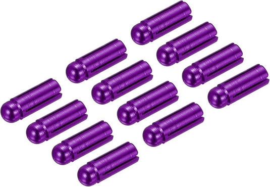 Dart flight protectors 12 stuks van aluminium paars – 90 graden flight savers – dart accessoires - happygetfit.com