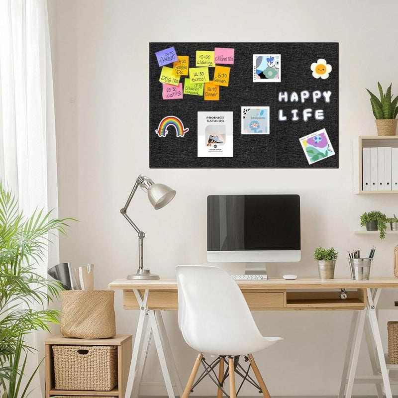 Laad afbeelding in Galerijviewer, Dartbord achterwand 90 x 90 cm met 9 zelfklevende viltpanelen van 12 mm dik – dartwandbekleding – dartmuurprotectie - happygetfit.com
