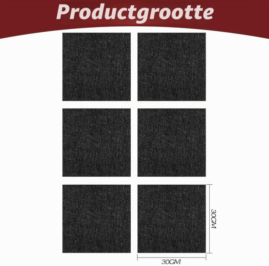 Dartbord achterwand 90 x 90 cm met 9 zelfklevende viltpanelen van 12 mm dik – dartwandbekleding – dartmuurprotectie - happygetfit.com