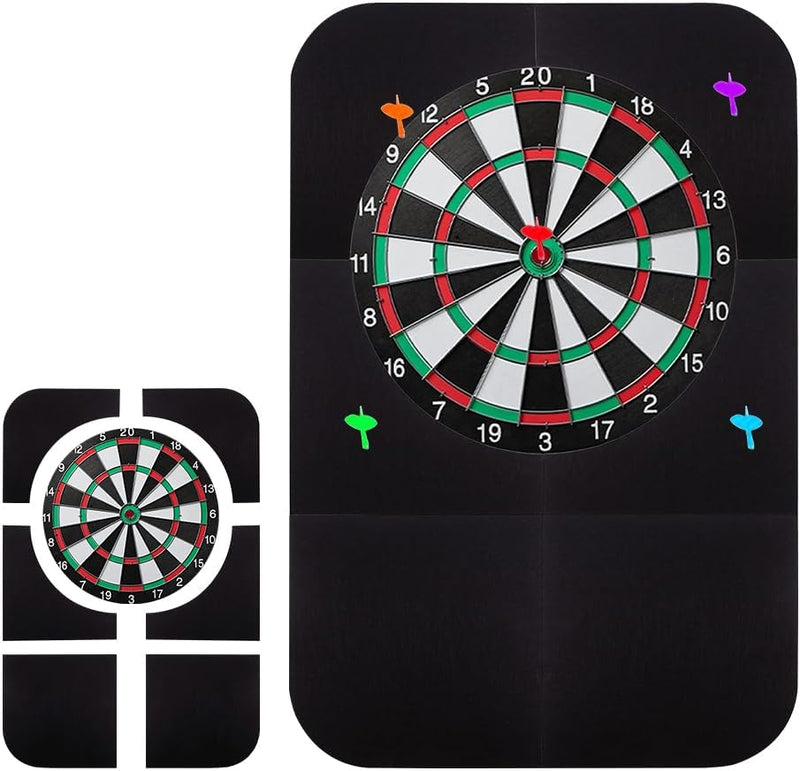 Charger l’image dans la visionneuse de galerie, Dartbord beschermmat 6-delig 60 x 90 cm met zelfklevende vilten panelen van 12 mm – dartachterplaat – wandisolatie - happygetfit.com
