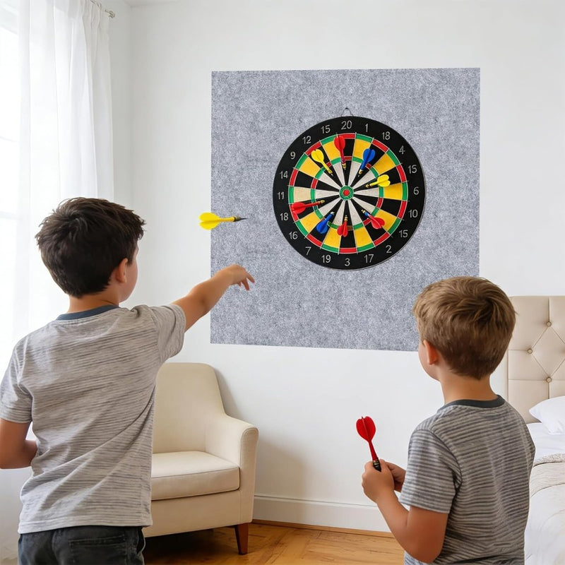Laad afbeelding in Galerijviewer, Dartbord beschermpanelen 6 stuks 30 x 30 cm van zelfklevend vilt – dartwandbekleding – dartbescherming - happygetfit.com
