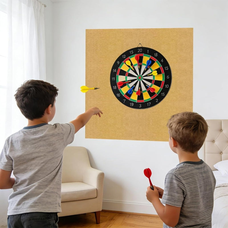 Laad afbeelding in Galerijviewer, Dartbord beschermpanelen 6 stuks 30 x 30 cm van zelfklevend vilt – dartwandbekleding – dartbescherming - happygetfit.com
