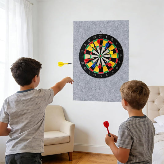 Dartbord beschermpanelen 6 stuks 30 x 30 cm van zelfklevend vilt – dartwandbekleding – dartbescherming - happygetfit.com