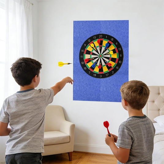 Dartbord beschermpanelen 6 stuks 30 x 30 cm van zelfklevend vilt – dartwandbekleding – dartbescherming - happygetfit.com