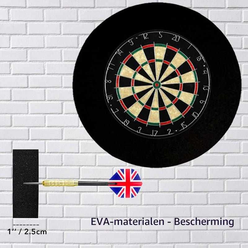 Bild im Galerie-Viewer laden, Dartbord beschermring 4-delig van EVA-schuim met 72 cm buitendiameter en 2,5 cm dikte – dartsurround – dartopvangrand - happygetfit.com
