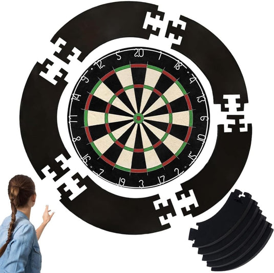 Dartbord beschermring 5-delig van EVA-schuim 72 x 72 cm met schokdempende werking – dartomranding – dartsurround - happygetfit.com