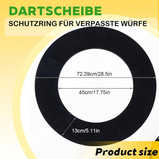 Dartbord beschermring 5-delig van schokabsorberend EVA-schuim voor standaard dartborden – dartsurround – dartmuurbescherming - happygetfit.com