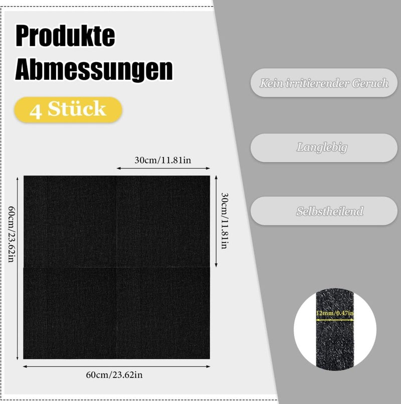 Laad afbeelding in Galerijviewer, Dartbord beschermtegels 6 stuks 30 x 30 cm van zelfklevend vilt met 12 mm dikte – dartpanelen – muurafscherming - happygetfit.com
