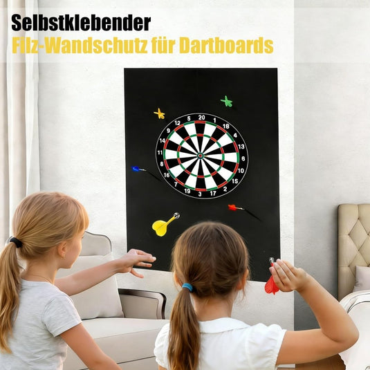 Dartbord beschermtegels 6 stuks 30 x 30 cm van zelfklevend vilt met 12 mm dikte – dartpanelen – muurafscherming - happygetfit.com