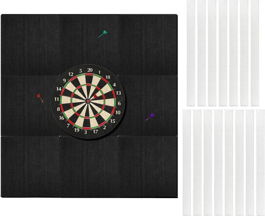 Dartbord beschermtegels 9 stuks 30 x 30 cm van dik zelfklevend vilt met knutselmes – dartwandisolatie – muurbeschermers - happygetfit.com