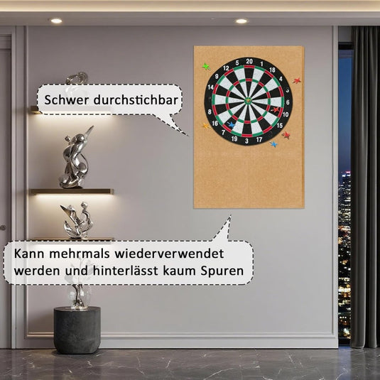 Dartbord muurbescherming 6 stuks van zelfklevend vilt 30 x 30 cm – dartwandpanelen – dartachterwand - happygetfit.com