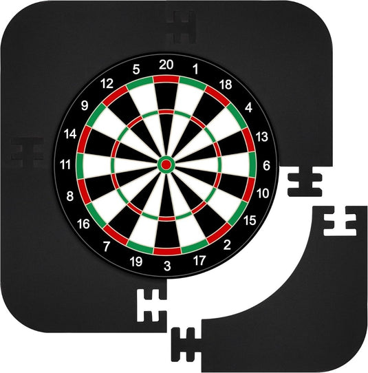 Dartbord omranding 4-delig van EVA-schuim met 66 cm buitendiameter en 2,5 cm dikte – dartsurround – dartwandbescherming - happygetfit.com