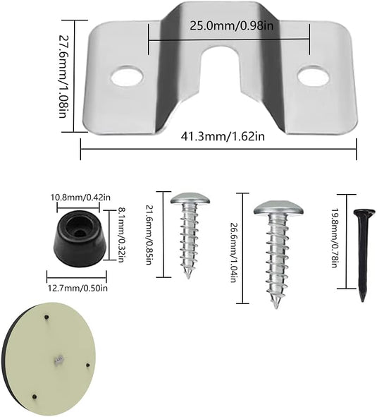 Dartbord ophangsets 2 stuks van koudgewalst staal met schroeven en stabilisatiepads – dartbeugels – dartbordmontage - happygetfit.com