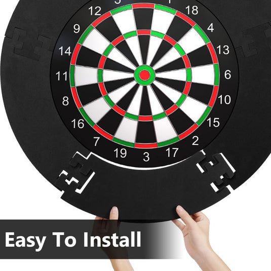 Dartbord opvangring 4-delig van 3 cm dik EVA-schuim voor bescherming tegen misworpen pijlen – dartomranding – wandprotectie - happygetfit.com
