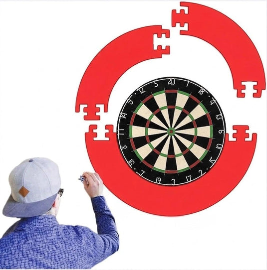 Dartbord opvangring 4-delig van 3 cm dik EVA-schuim voor bescherming tegen misworpen pijlen – dartomranding – wandprotectie - happygetfit.com