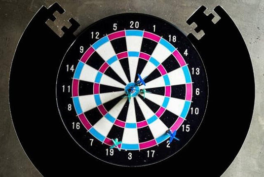 Dartbord opvangring 4-delig van 3 cm dik EVA-schuim voor bescherming tegen misworpen pijlen – dartomranding – wandprotectie - happygetfit.com