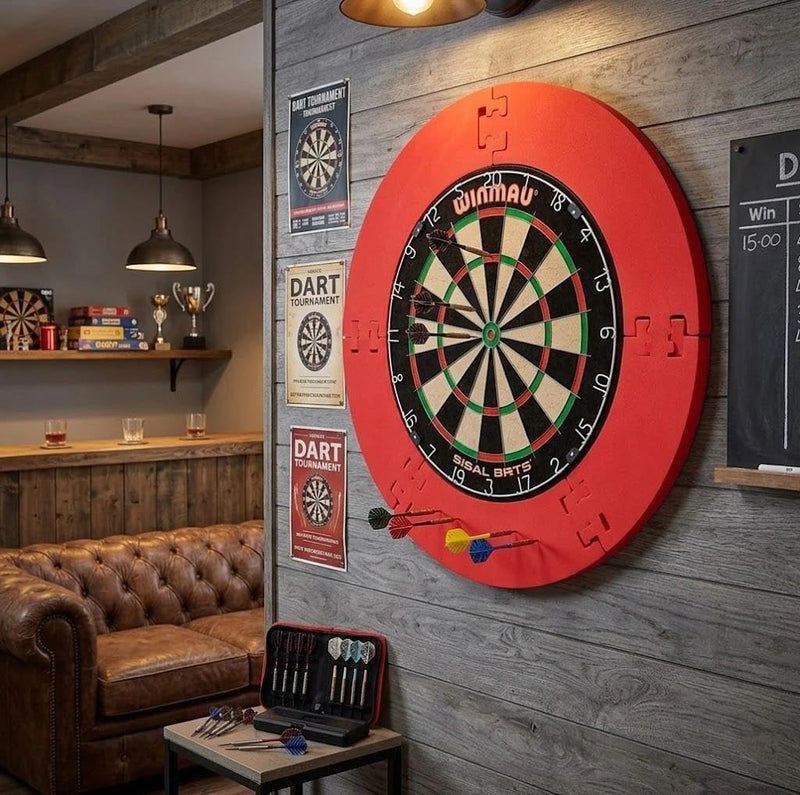 Bild im Galerie-Viewer laden, Dartbord opvangring 4-delig van 3 cm dik EVA-schuim voor bescherming tegen misworpen pijlen – dartomranding – wandprotectie - happygetfit.com
