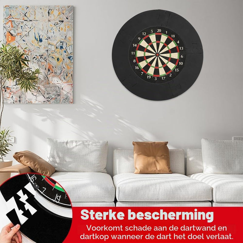 Laad afbeelding in Galerijviewer, Dartbord opvangring 5-delig van EVA-schuim met 72 cm buitendiameter en 2,5 cm dikte – dartbeschermrand – dartwandbescherming - happygetfit.com
