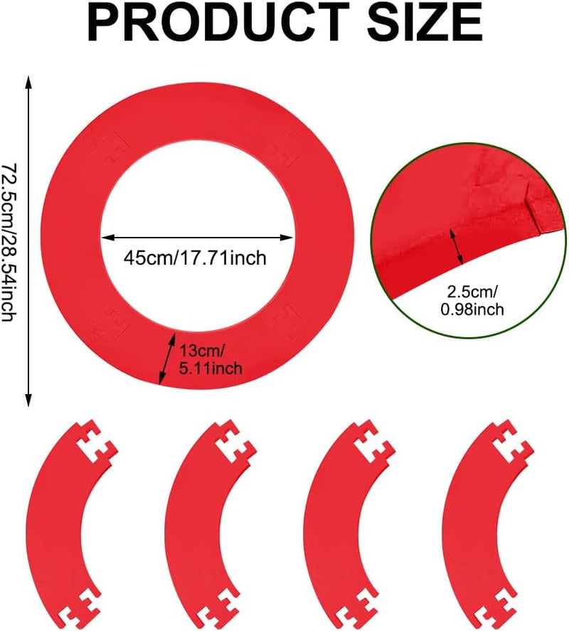 Load image in Gallery Viewer, Dartbord opvangring 5-delig van EVA-schuim met 72 cm buitendiameter en 2,5 cm dikte – dartomranding – muurbescherming - happygetfit.com
