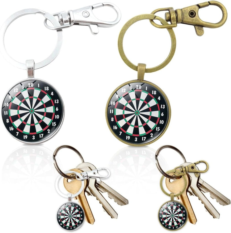 Bild im Galerie-Viewer laden, Dartbord sleutelhangers 2 stuks van zinklegering met mini dartschijf van 25 mm – dartgadgets – dartsouvenirs - happygetfit.com
