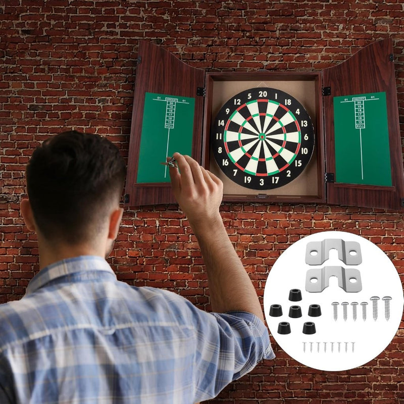 Bild im Galerie-Viewer laden, Dartbord wandhouder van staal met verstelbare bevestigingsschroeven – dartbordbeugel – dartaccessoires - happygetfit.com
