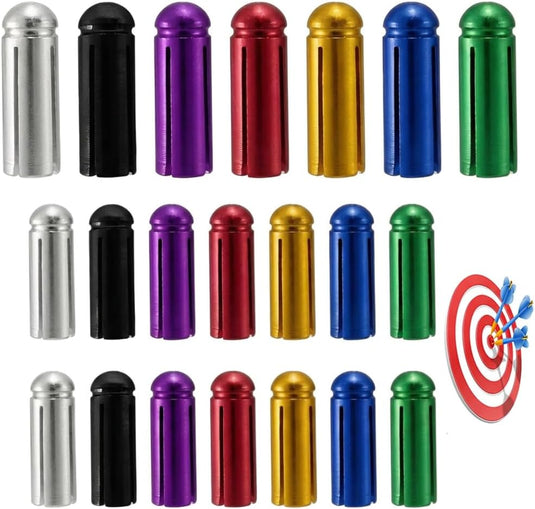 Dartflight beschermers 21 stuks van aluminium met 90 graden vleugeluitlijning – flight savers – dartvleugelbescherming - happygetfit.com