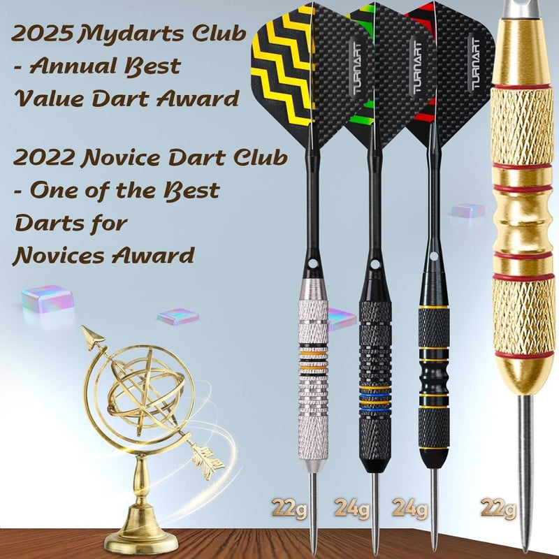 Load image into Gallery viewer, Dartpijlen Darts Staal Darts Set 9 Stks 24 Gram Metalen Tip Darts Professionele Staal Darts 18 Aluminium Schachten 27 Vluchten 20 O'Ring Darts Tool Darts Gift Case - happygetfit.com
