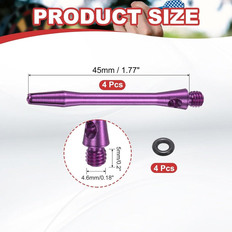 Carica l’immagine nel visualizzatore della galleria, Dartschachten 4 stuks 45 mm van aluminium geel met 2BA schroefdraad – dart shafts – dart accessoires - happygetfit.com
