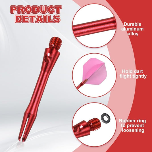 Dartschachten 4 stuks 45 mm van aluminium geel met 2BA schroefdraad – dart shafts – dart accessoires - happygetfit.com