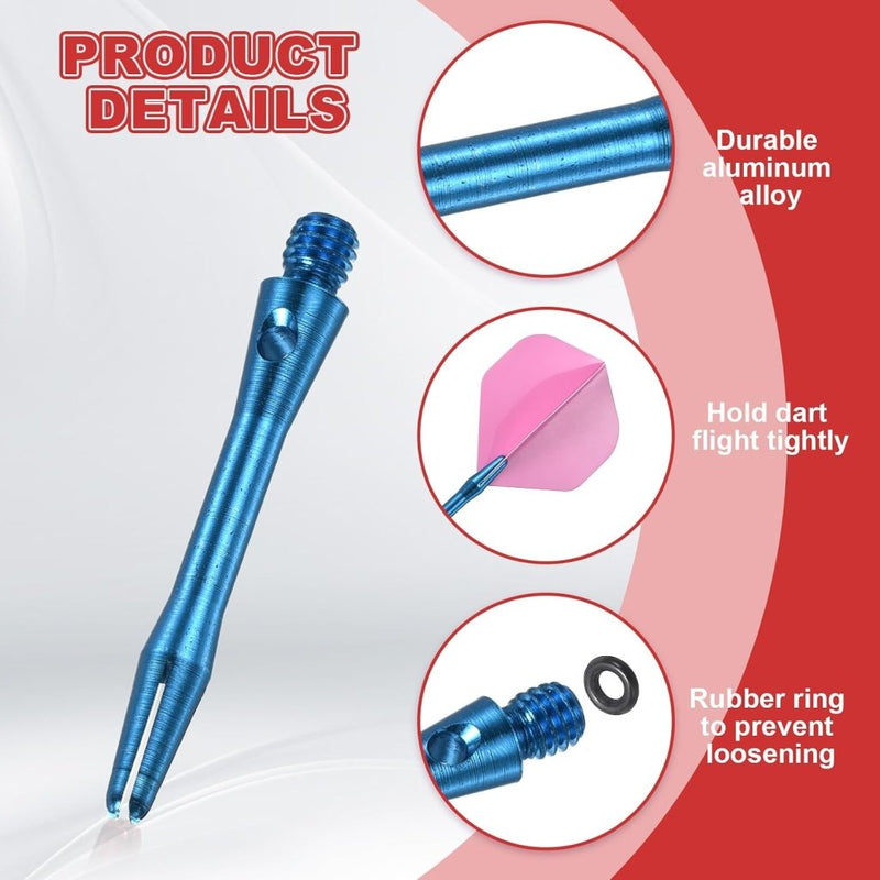 Carica l’immagine nel visualizzatore della galleria, Dartschachten 4 stuks 45 mm van aluminium geel met 2BA schroefdraad – dart shafts – dart accessoires - happygetfit.com
