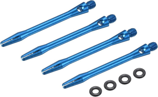 Dartschachten 4 stuks 45 mm van aluminium geel met 2BA schroefdraad – dart shafts – dart accessoires - happygetfit.com