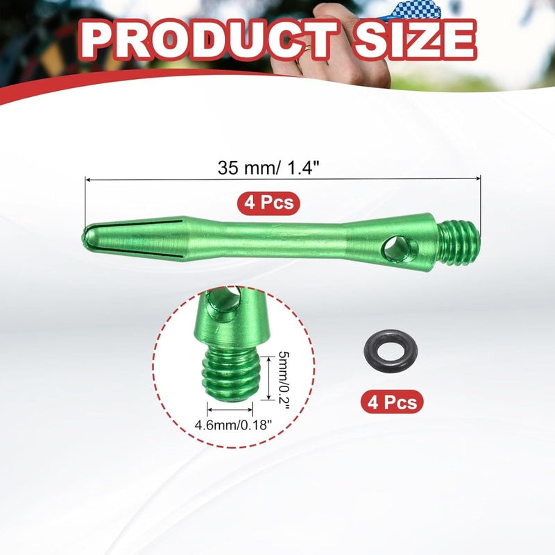 Carica l’immagine nel visualizzatore della galleria, Dartschachten 4 stuks 45 mm van aluminium geel met 2BA schroefdraad – dart shafts – dart accessoires - happygetfit.com
