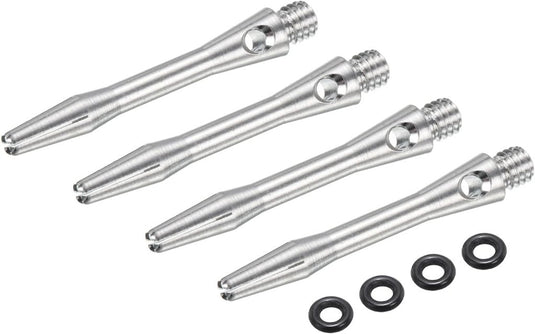 Dartschachten 4 stuks 45 mm van aluminium geel met 2BA schroefdraad – dart shafts – dart accessoires - happygetfit.com