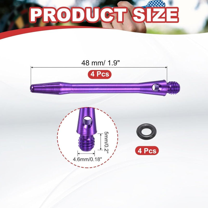 Carica l’immagine nel visualizzatore della galleria, Dartschachten 4 stuks 45 mm van aluminium geel met 2BA schroefdraad – dart shafts – dart accessoires - happygetfit.com
