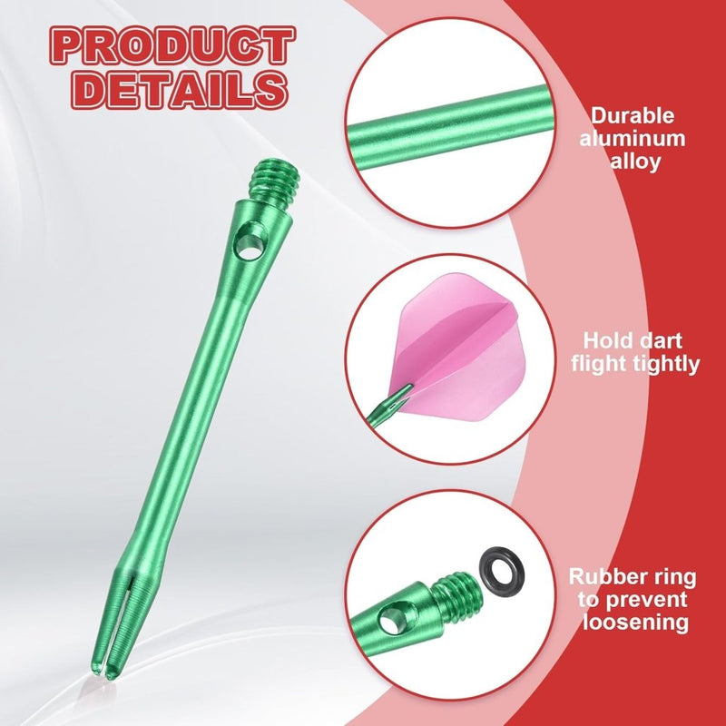Carica l’immagine nel visualizzatore della galleria, Dartschachten 4 stuks 45 mm van aluminium geel met 2BA schroefdraad – dart shafts – dart accessoires - happygetfit.com
