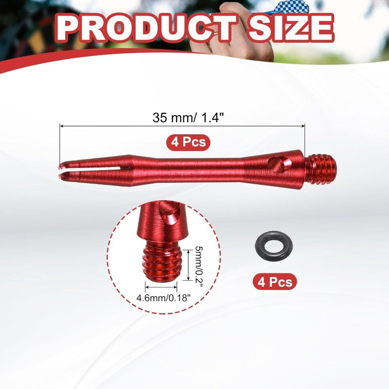 Carica l’immagine nel visualizzatore della galleria, Dartschachten 4 stuks 45 mm van aluminium geel met 2BA schroefdraad – dart shafts – dart accessoires - happygetfit.com
