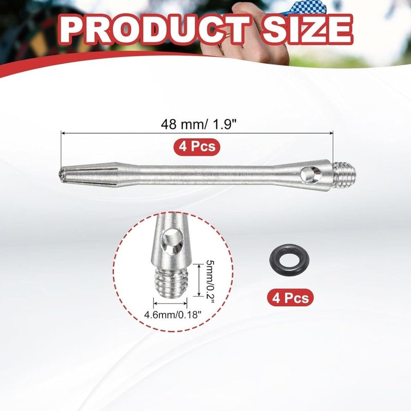 Carica l’immagine nel visualizzatore della galleria, Dartschachten 4 stuks 45 mm van aluminium geel met 2BA schroefdraad – dart shafts – dart accessoires - happygetfit.com

