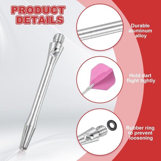 Dartschachten 4 stuks 45 mm van aluminium geel met 2BA schroefdraad – dart shafts – dart accessoires - happygetfit.com