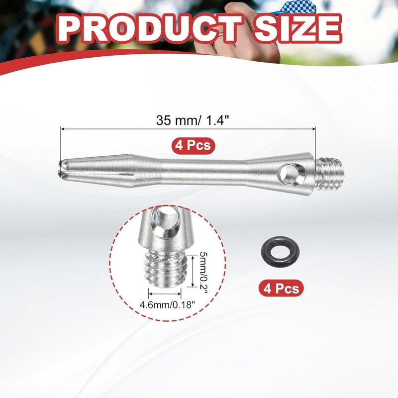 Carica l’immagine nel visualizzatore della galleria, Dartschachten 4 stuks 45 mm van aluminium geel met 2BA schroefdraad – dart shafts – dart accessoires - happygetfit.com
