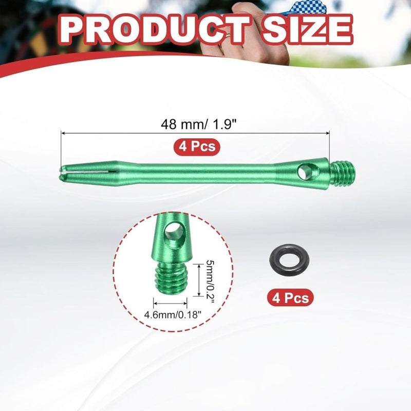 Carica l’immagine nel visualizzatore della galleria, Dartschachten 4 stuks 45 mm van aluminium geel met 2BA schroefdraad – dart shafts – dart accessoires - happygetfit.com
