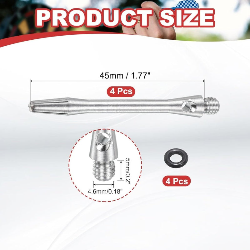 Carica l’immagine nel visualizzatore della galleria, Dartschachten 4 stuks 45 mm van aluminium geel met 2BA schroefdraad – dart shafts – dart accessoires - happygetfit.com
