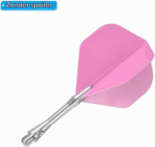 Dartschachten 9 stuks 35 mm van aluminium zilver – 2BA dart shafts – dart accessoires - happygetfit.com