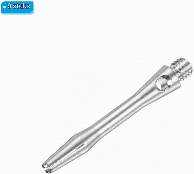 Carica l’immagine nel visualizzatore della galleria, Dartschachten 9 stuks 35 mm van aluminium zilver – 2BA dart shafts – dart accessoires - happygetfit.com
