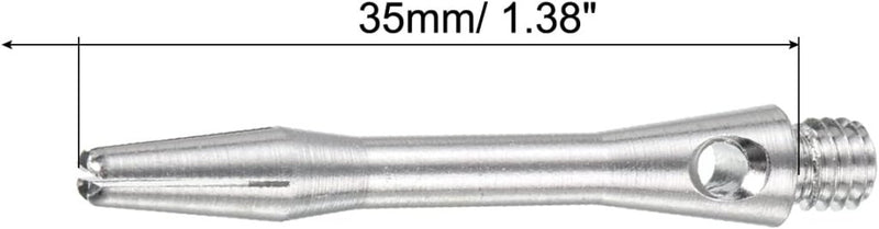 Carica l’immagine nel visualizzatore della galleria, Dartschachten 9 stuks 35 mm van aluminium zilver – 2BA dart shafts – dart accessoires - happygetfit.com

