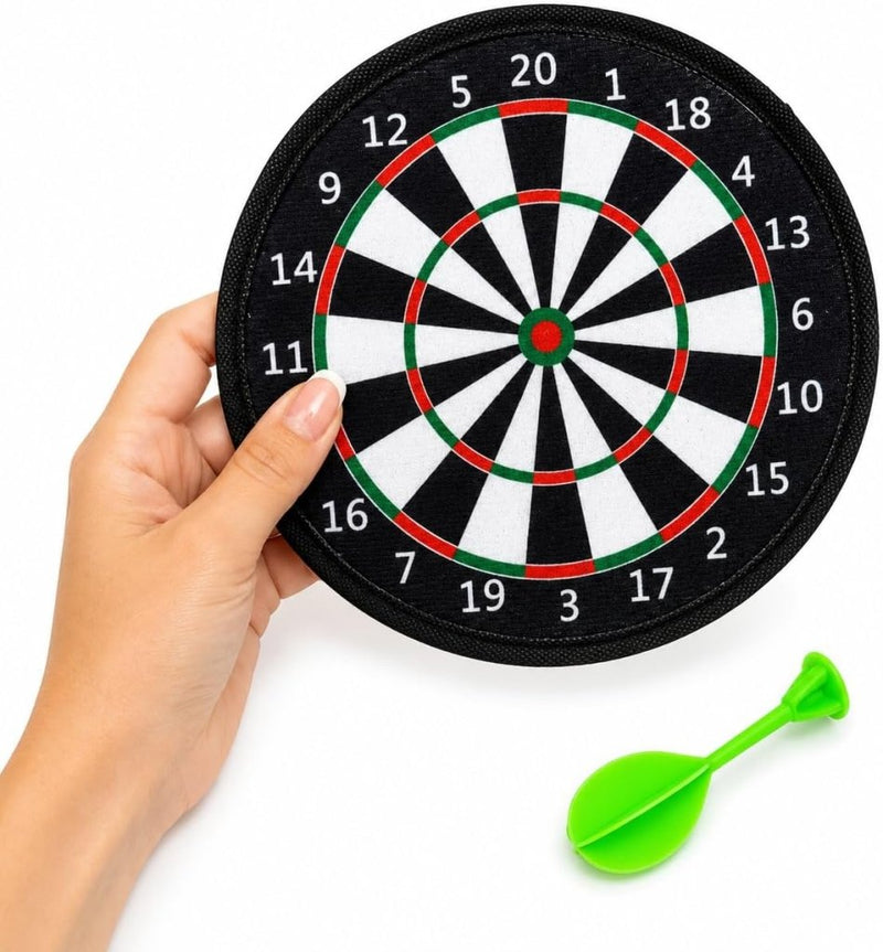 Carica l’immagine nel visualizzatore della galleria, Dartspel voor kinderen met dartbord van 20 cm en 2 klittenbandpijlen – kinderdarts – werpspel - happygetfit.com

