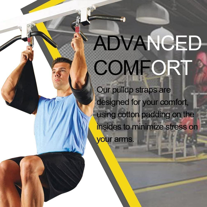 Laad afbeelding in Galerijviewer, DASKING Hangende buikbanden, 1 paar dikke gewatteerde arm buikbanden met 2 karabijnhaken voor pullup bar core krachttrainingssystemen thuis gym trainingsapparatuur - happygetfit.com
