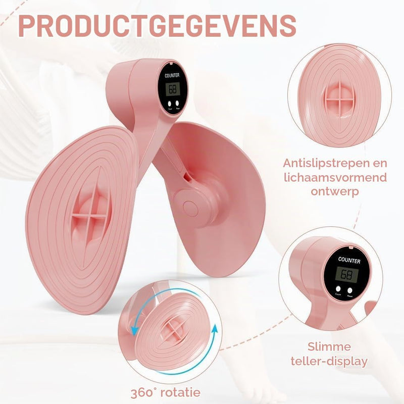 Charger l’image dans la visionneuse de galerie, Dijbeentrainer met elektronische teller en 360 graden draaibare steunen voor benen billen en bekkenbodem – heuptrainer – beentraining - happygetfit.com
